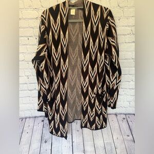 Cotton Emporium Aztec Print Long Sleeve Duster Cardigan size XL NWOT